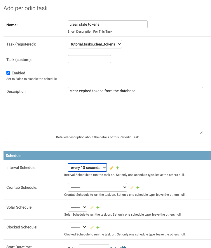 Django Admin interface screenshot